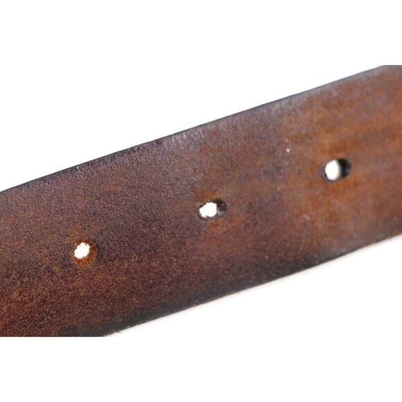 HANDCRAFTED BROWN GENUINE LEATHER 1 1/8"Wd CASUAL DRESS MEN'S BELT Sz 42 (E37 - Picture 13 of 15
